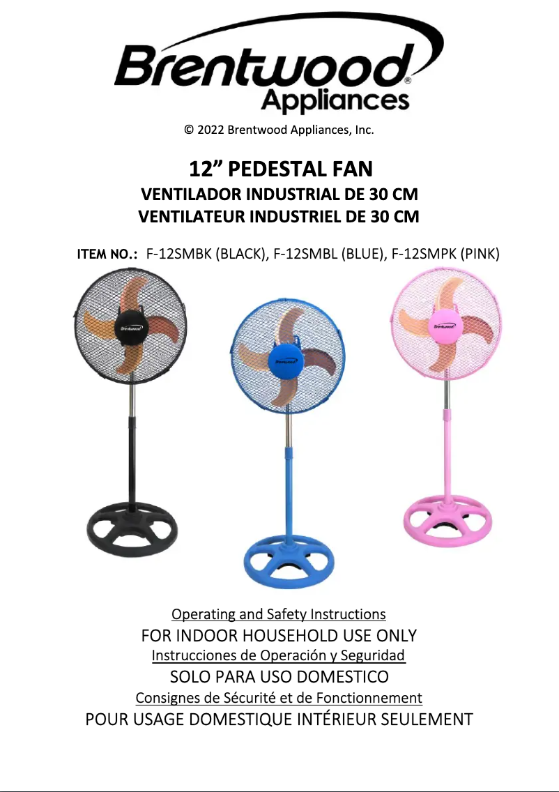 Imagen de la primera página del manual del dispositivo F-12SMBK