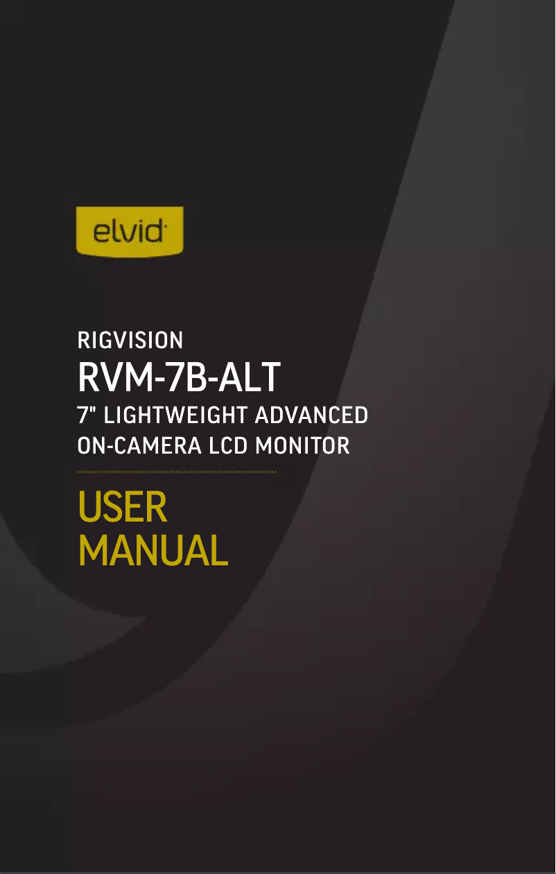Página 1 del manual Manual de usuario Elvid RigVision RVM-7B-ALT