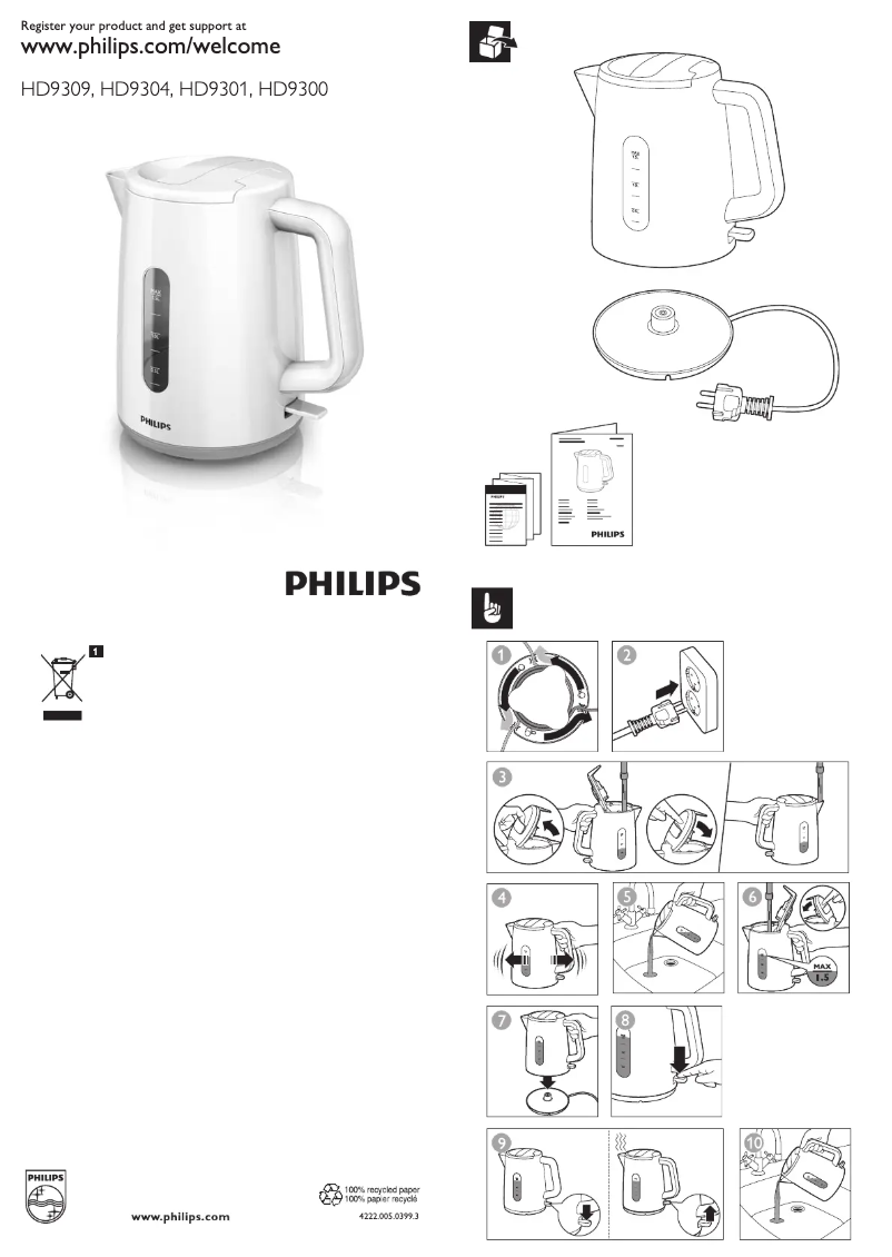 Page 1 of the manual User Manual Philips Daily Collection HD9309