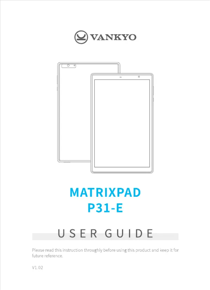 Image de la première page du manuel de l'appareil MatrixPad P31-E