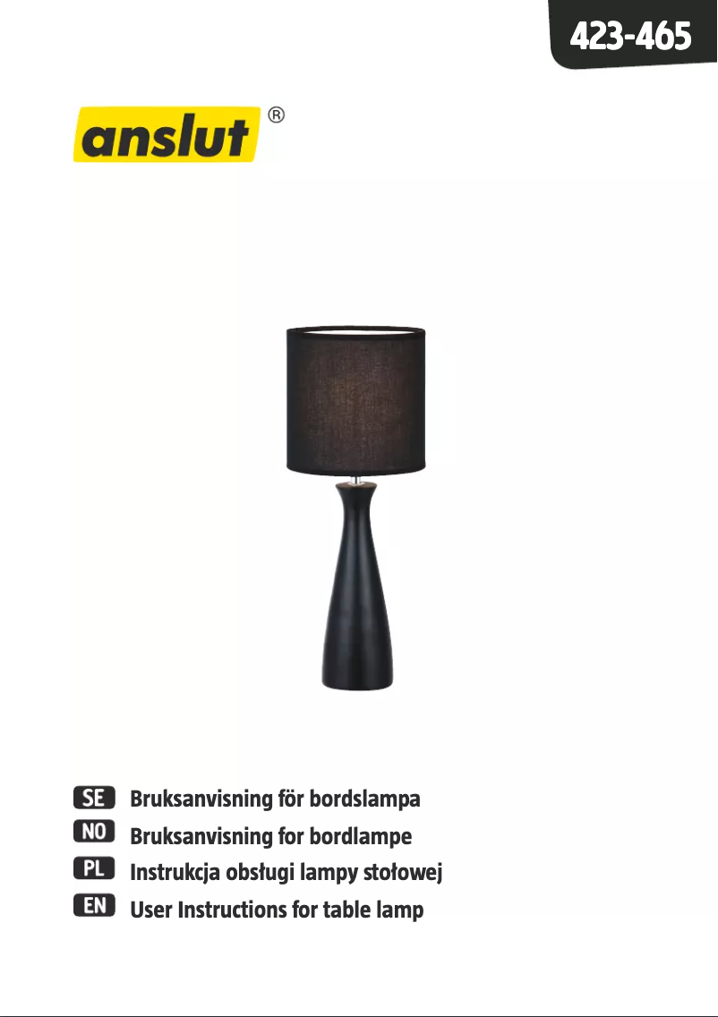 Page n°1 - Manuel utilisateur Anslut 423-465