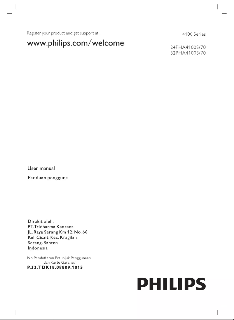 Image de la première page du manuel de l'appareil 4000 series 24PHA4100S