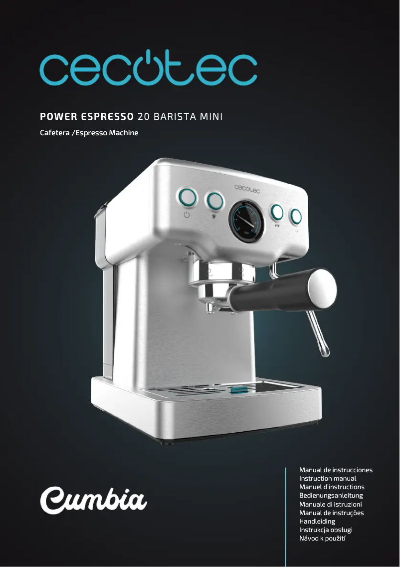Page n°1 - Manuel utilisateur Cecotec Power Espresso 20 Barista Mini
