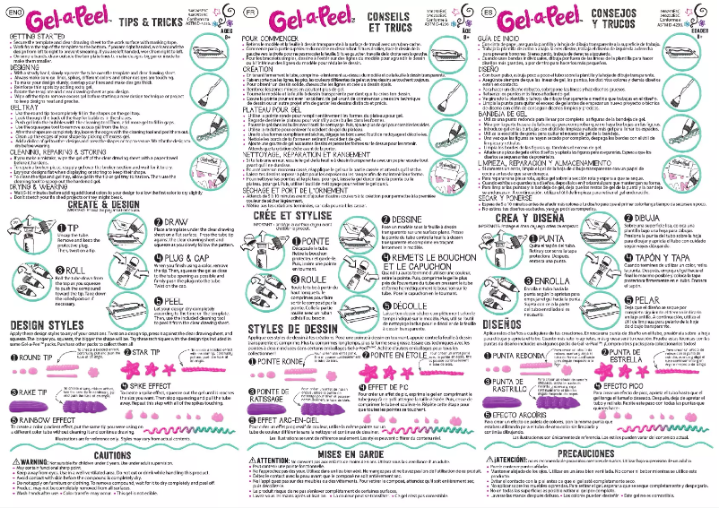 Page 1 de la notice Manuel utilisateur Gel-a-Peel Starter Craft Kit Assortment Wave 1