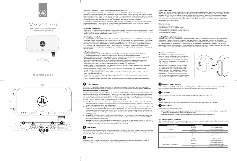 Image de la première page du manuel de l'appareil MV1000/5i