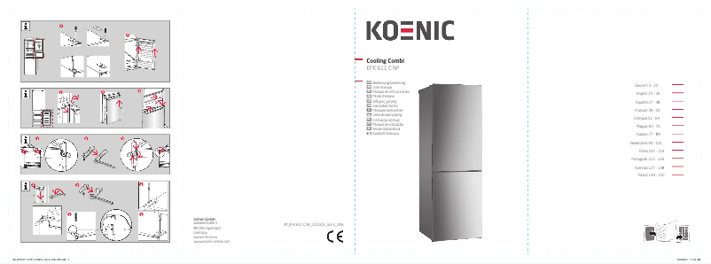 Page 1 de la notice Manuel utilisateur Koenic KFK 611 C NF