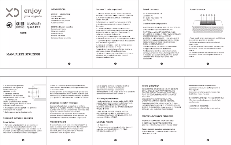 Page 1 de la notice Manuel utilisateur XD M8