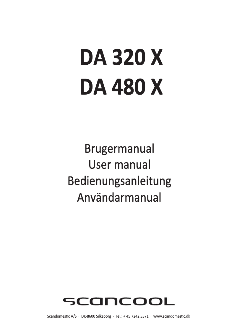 Page 1 de la notice Manuel utilisateur Scancool DA 320 X