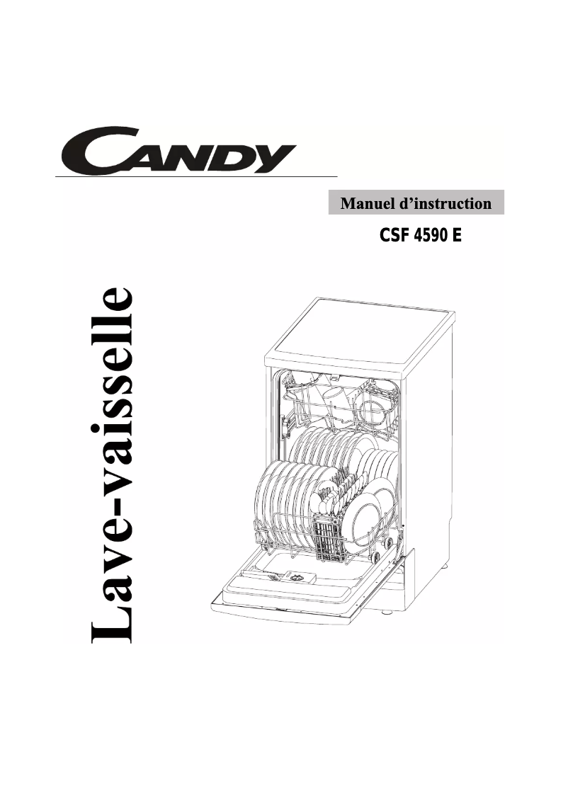 Page n°1 - Manuel utilisateur Candy CSF 4590 E