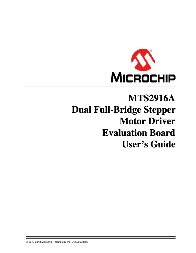 Página 1 del manual Manual de usuario Microchip MTS2916A