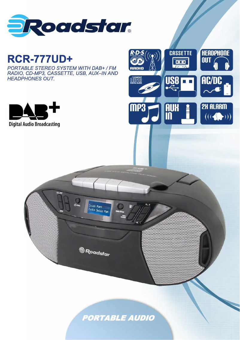 Page n°1 - Fiche technique Roadstar RCR-777UD+