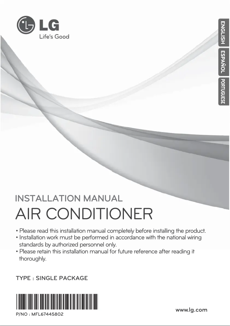 Page n°1 - Manuel utilisateur LG AK-Q150BC00