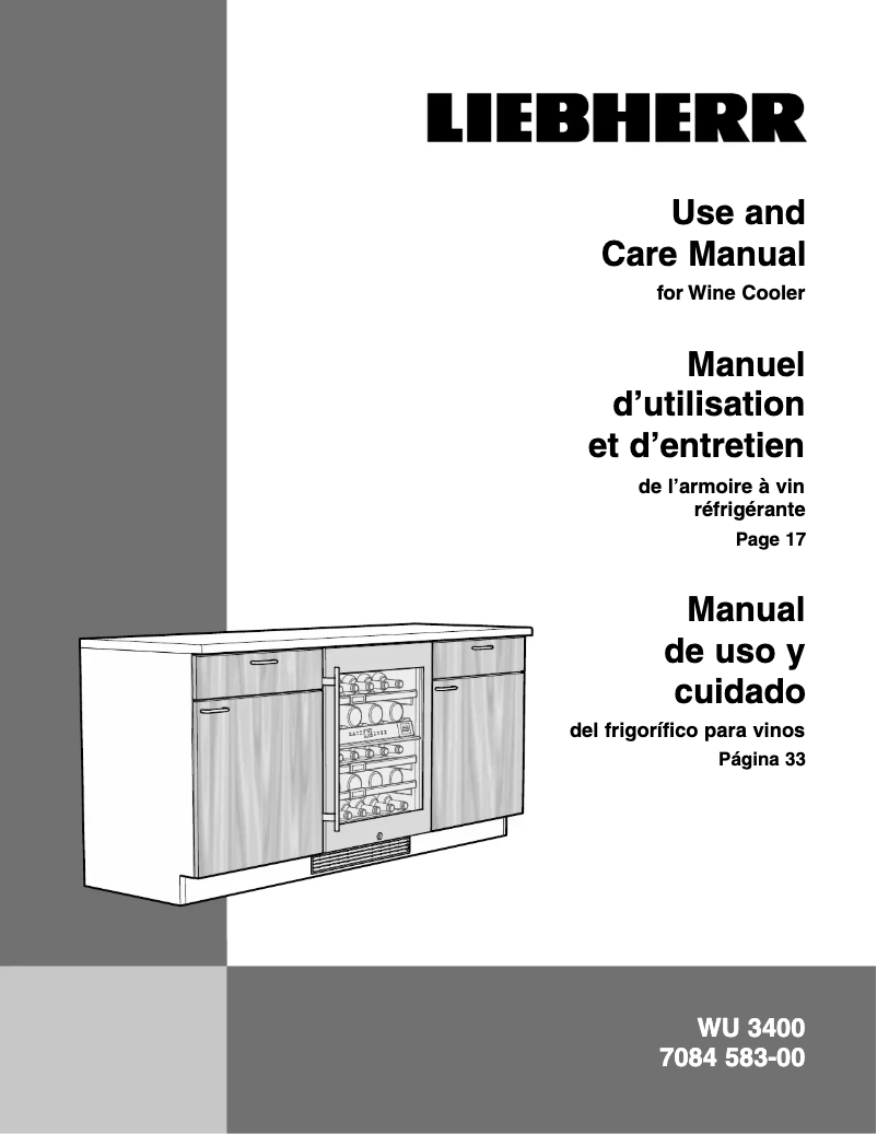 Page n°1 - Manuel utilisateur Liebherr WU-3400