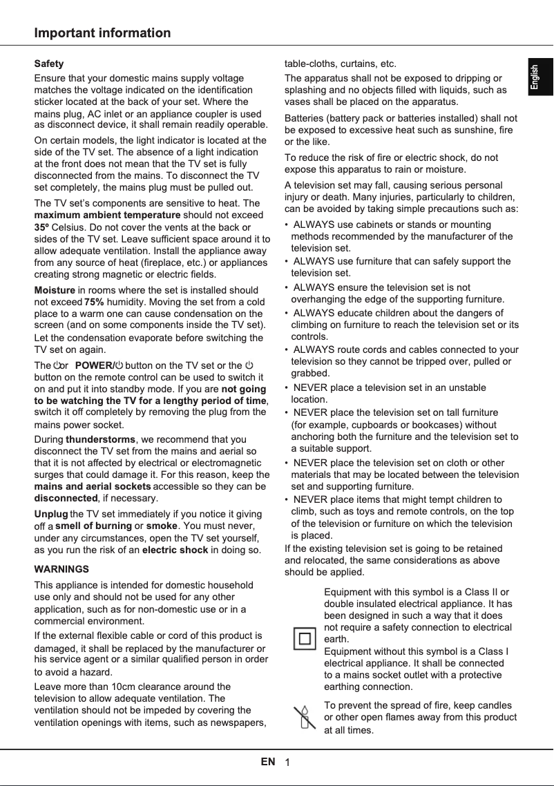 Page 1 de la notice Manuel utilisateur TCL HD7900