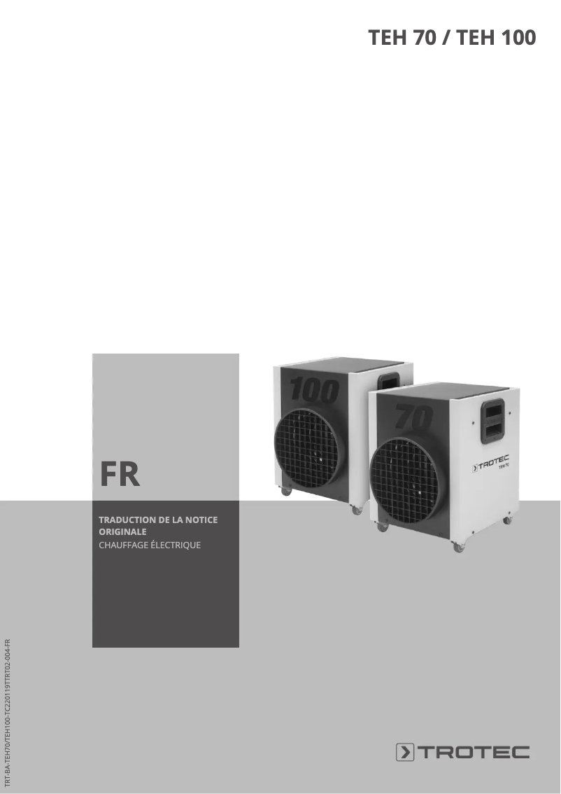 Image de la première page du manuel de l'appareil TEH 70