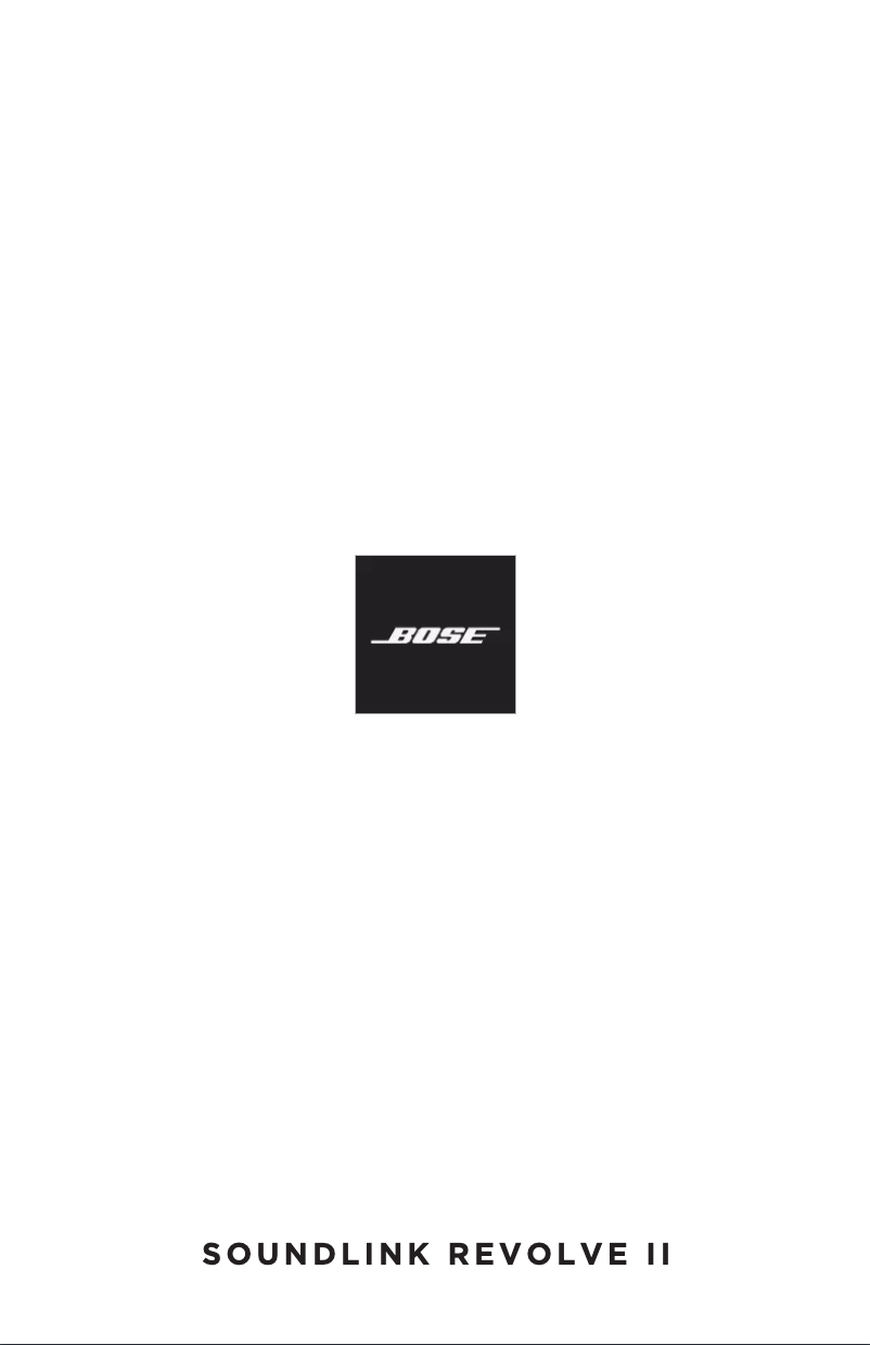 Page 1 de la notice Manuel utilisateur Bose SoundLink Revolve II
