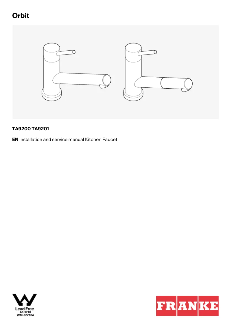 Image de la première page du manuel de l'appareil Orbit TA9201