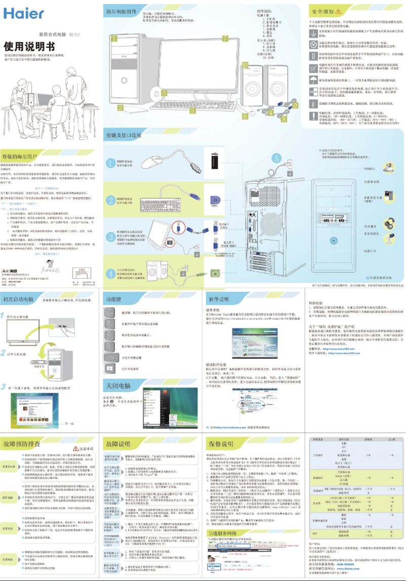Page 1 de la notice Manuel utilisateur Haier D2-C600
