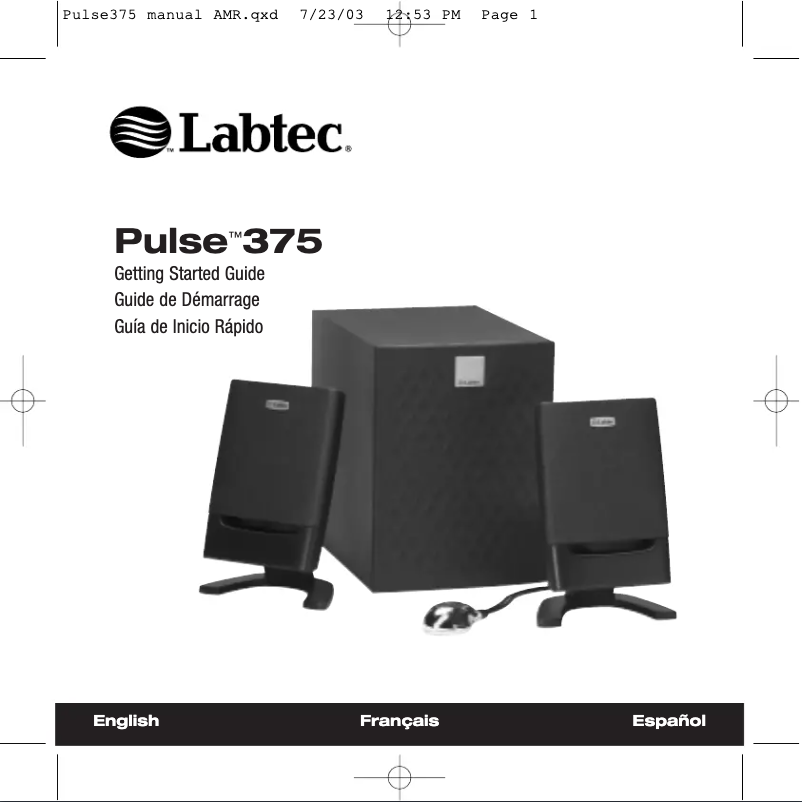 Image de la première page du manuel de l'appareil Pulse 375