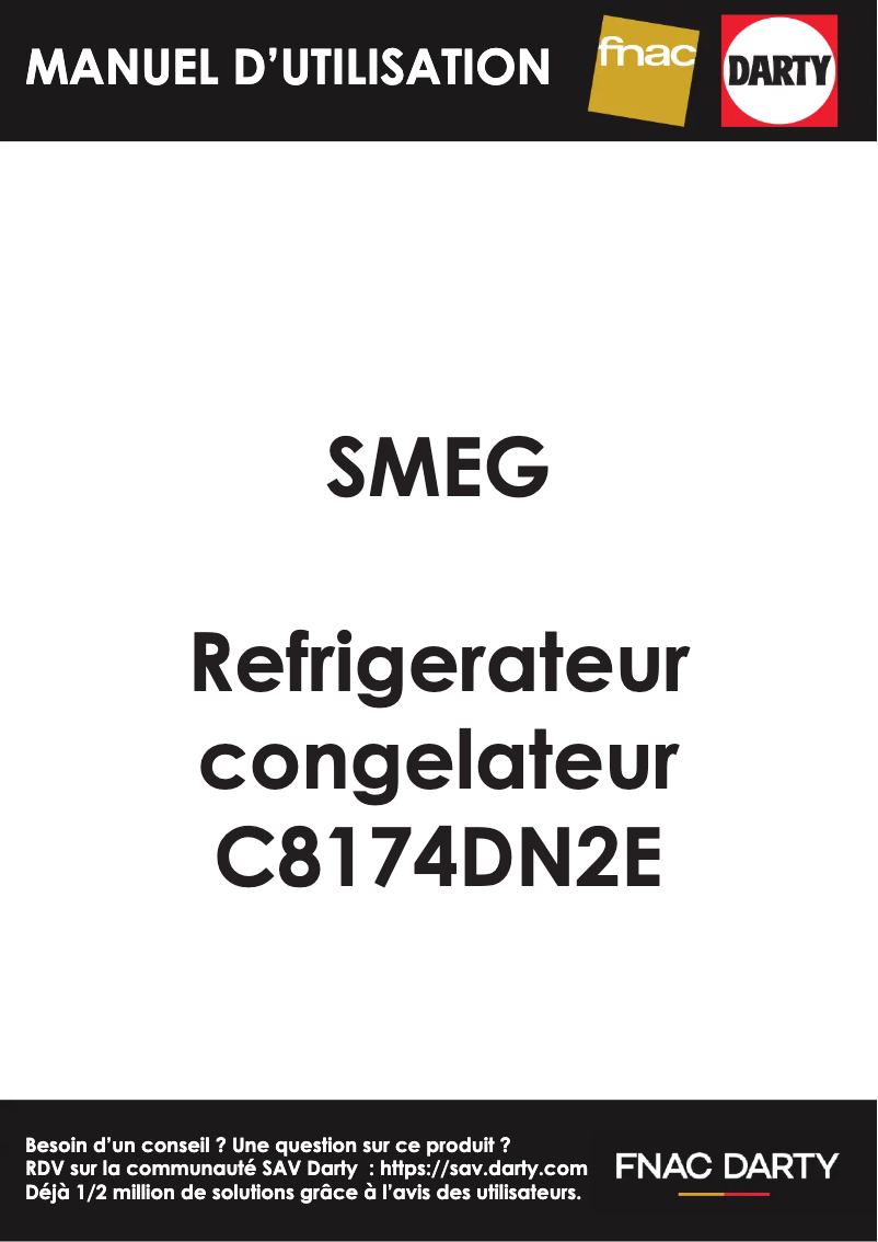 Page 1 de la notice Manuel utilisateur Smeg C8174DN2E