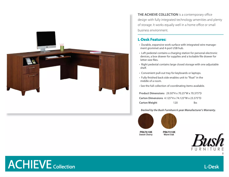 Page 1 de la notice Mode d'emploi Bush Achieve PR67610K