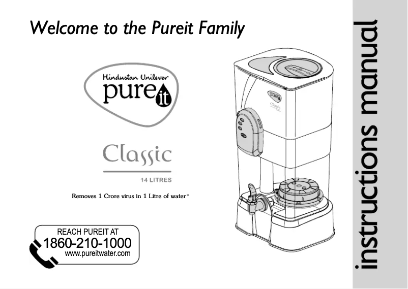 Página 1 del manual Manual de usuario Pureit Classic