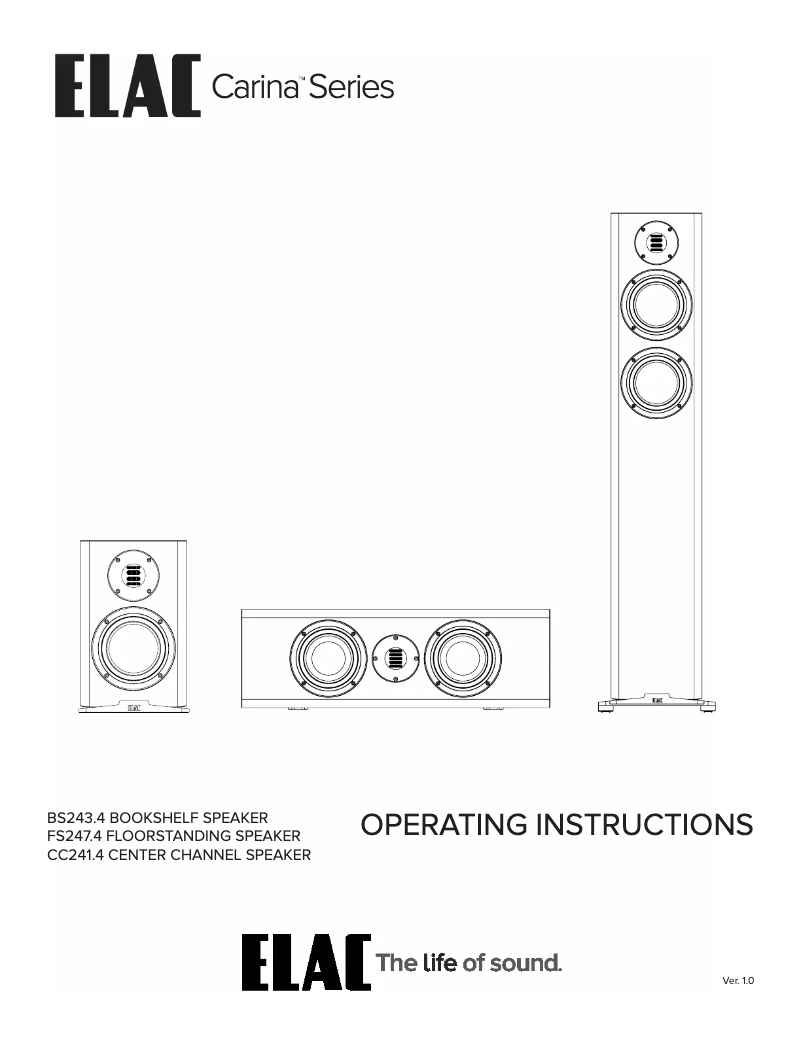 Image de la première page du manuel de l'appareil Carina BS243.4