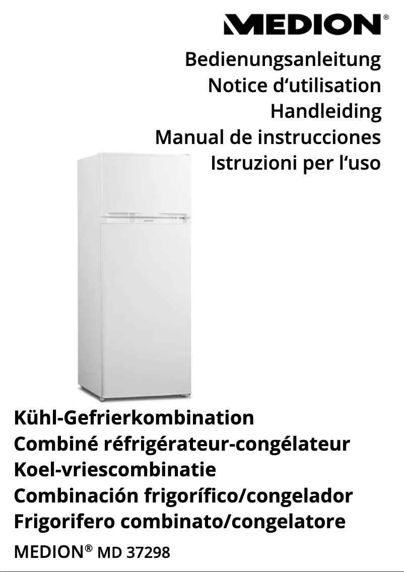 Image de la première page du manuel de l'appareil MD 37298