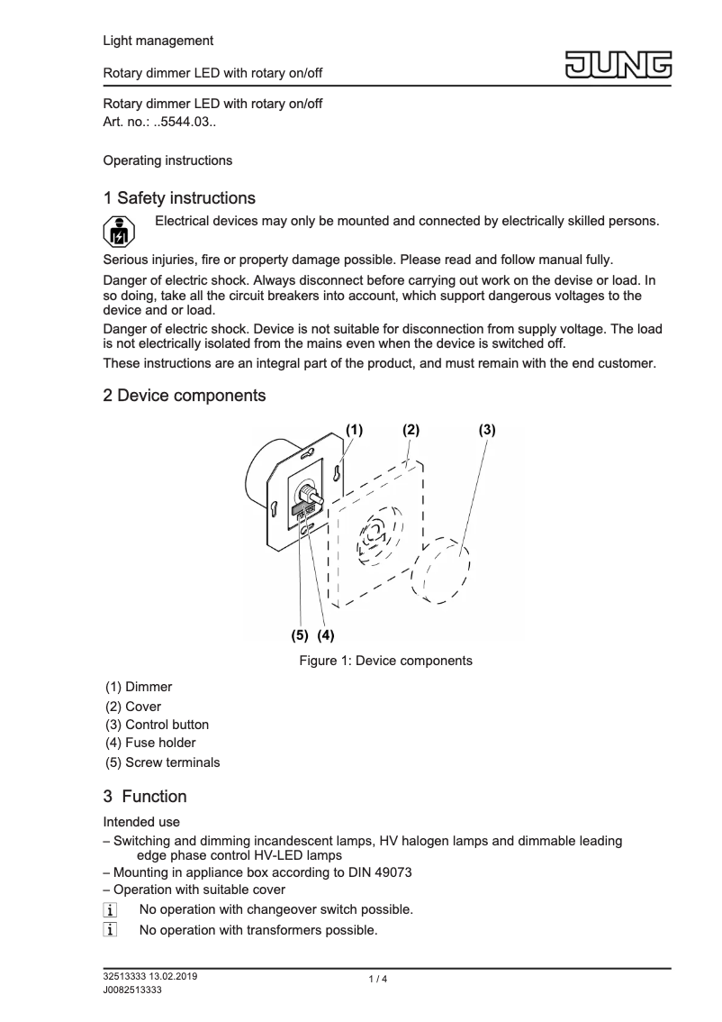 Image de la première page du manuel de l'appareil CD5544.03V