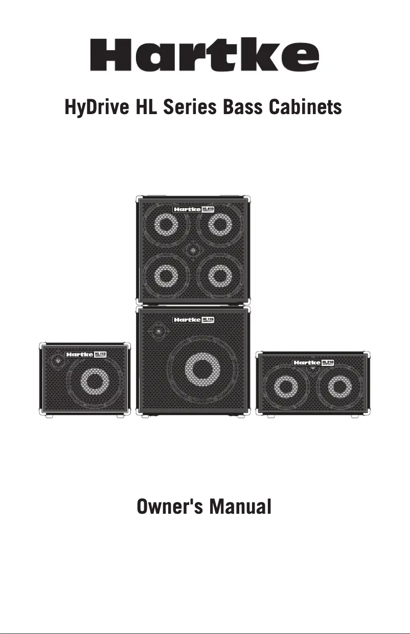 Page n°1 - Manuel utilisateur Hartke HyDrive HL210