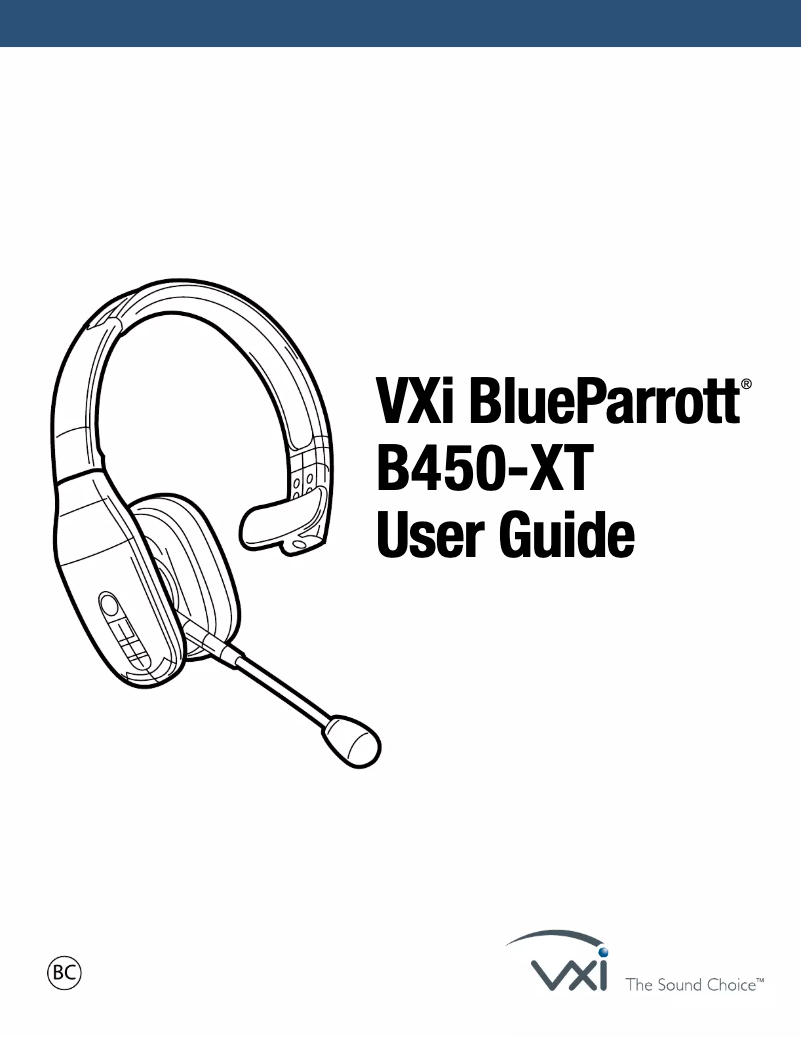 Image de la première page du manuel de l'appareil B450-XT