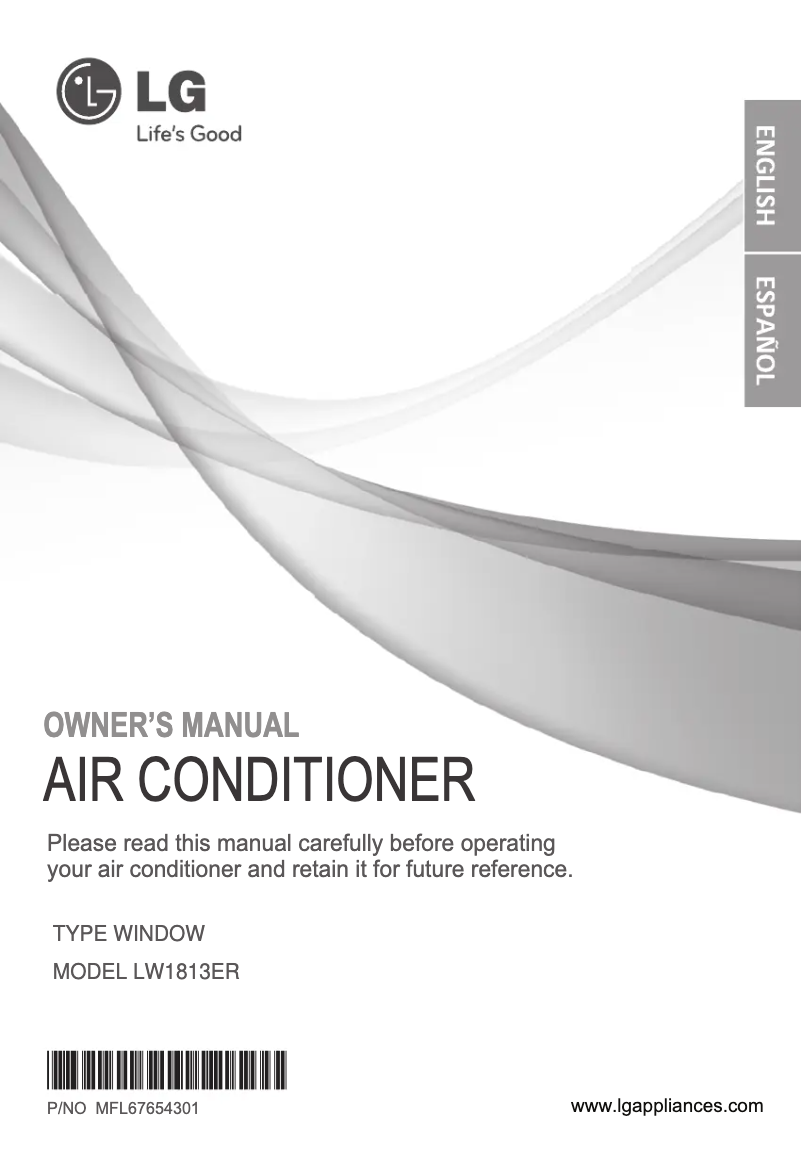 Page 1 de la notice Manuel utilisateur LG LW1813ER