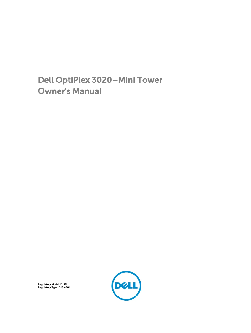 Page 1 de la notice Manuel utilisateur Dell OptiPlex 3020 Mini Tower