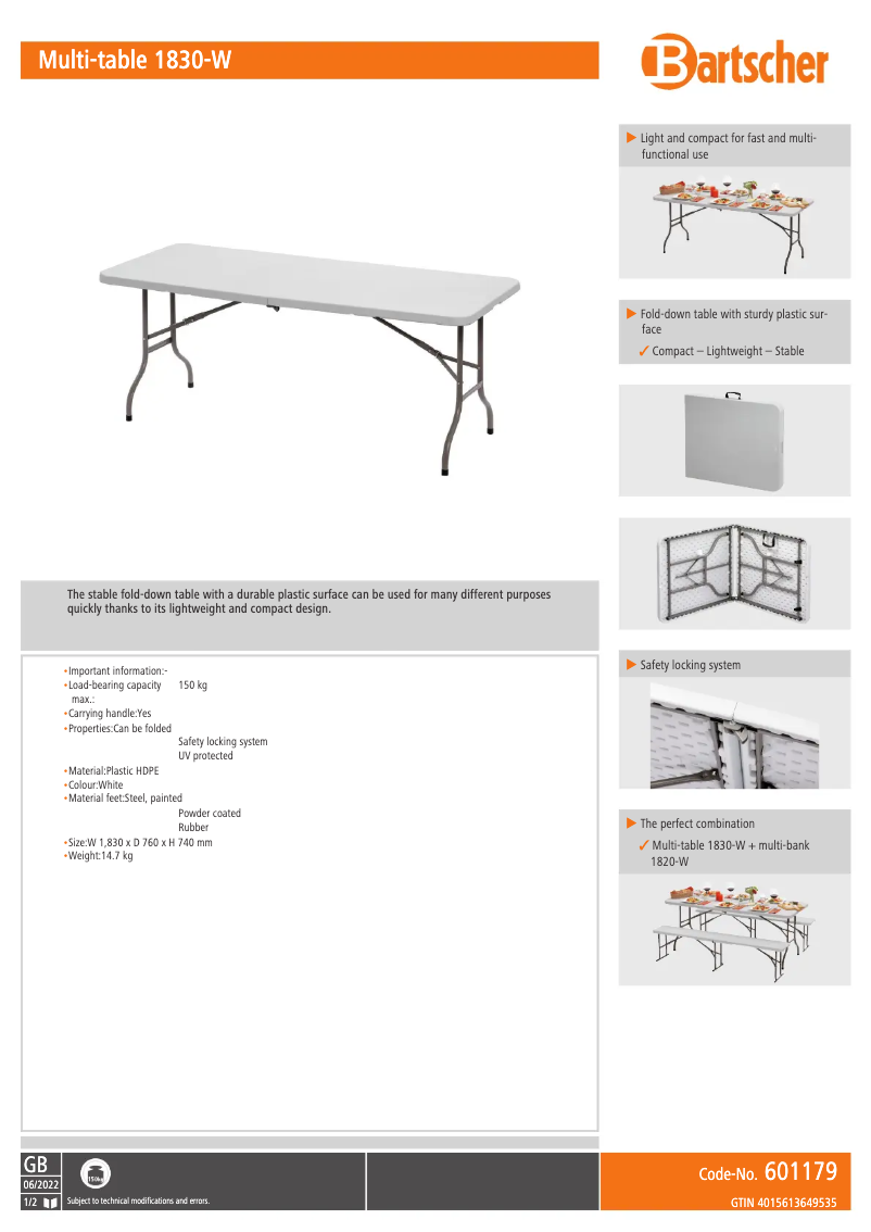 Image de la première page du manuel de l'appareil 1830-W