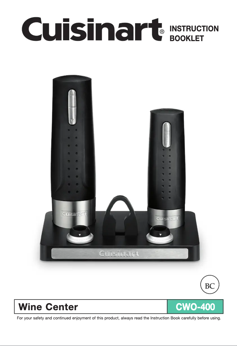 Page 1 de la notice Manuel utilisateur Cuisinart Private Reserve CWO-400