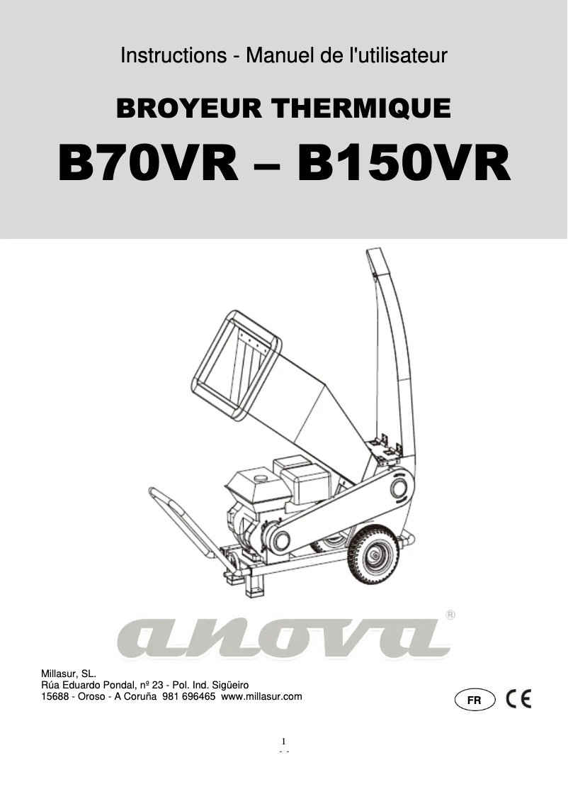 Image de la première page du manuel de l'appareil BIO150VR