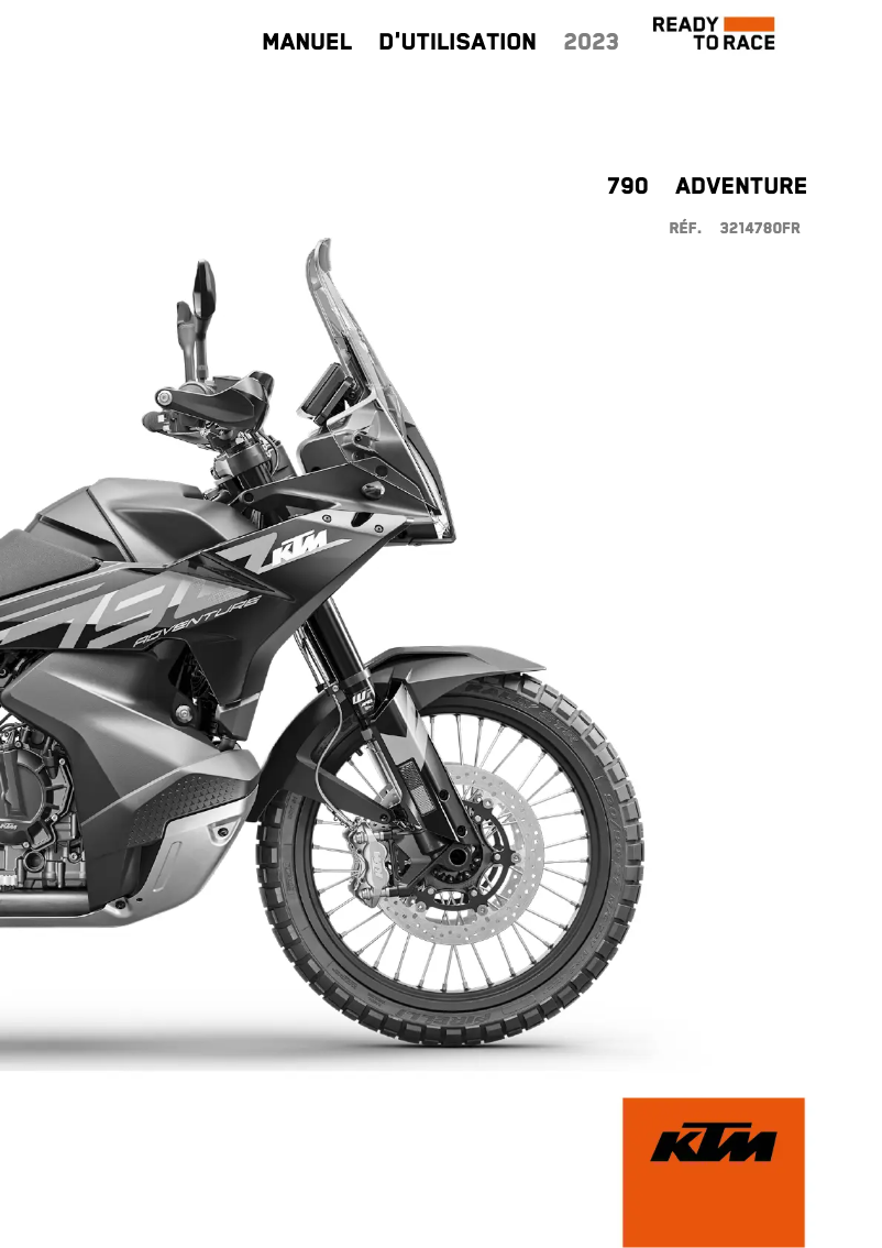 Page 1 de la notice Manuel utilisateur KTM 790 Adventure (2023)