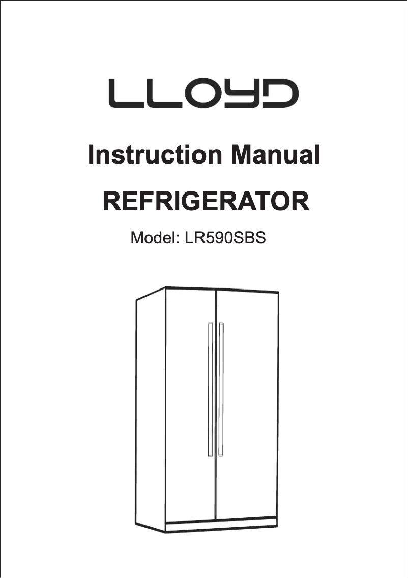 Image de la première page du manuel de l'appareil LR590SBS