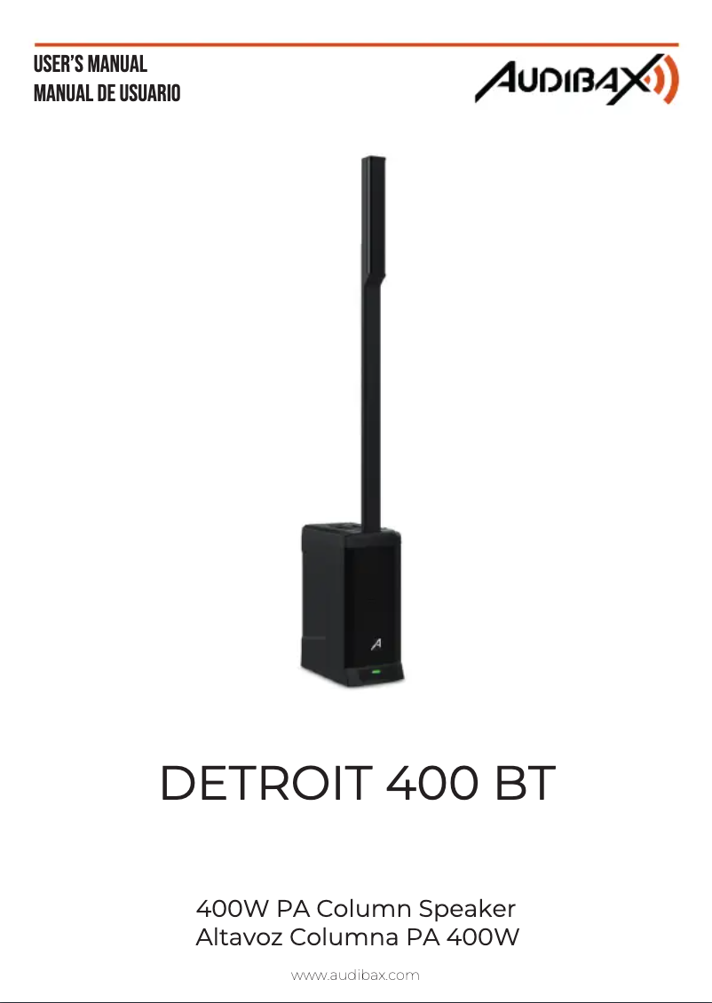 Image de la première page du manuel de l'appareil Detroit 400 BT