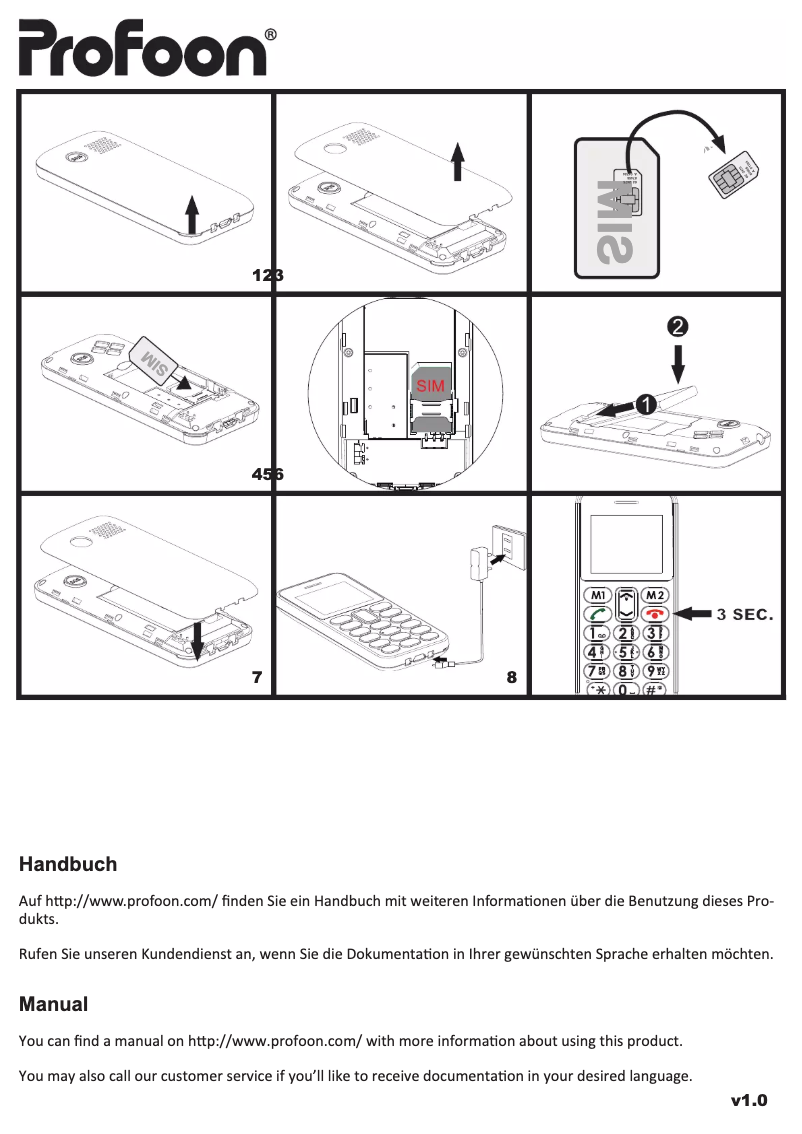 Page 1 de la notice Manuel utilisateur Profoon NB-800