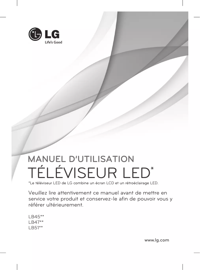 Page 1 de la notice Manuel utilisateur LG 22LB474A