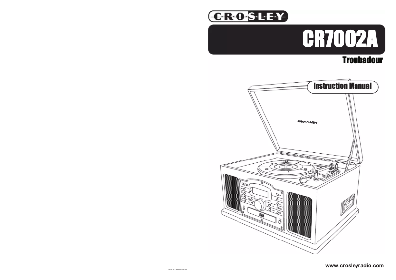 Page 1 de la notice Manuel utilisateur Crosley CR7002A Troubadour