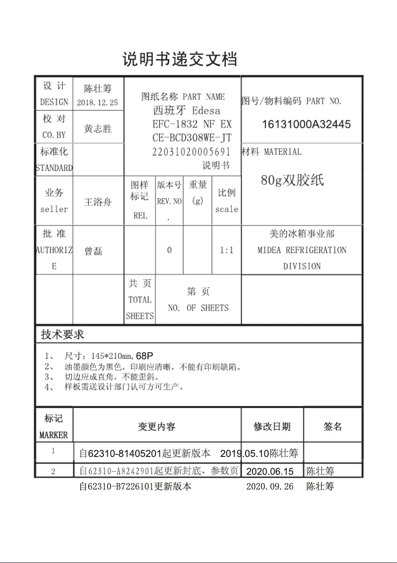 Page 1 de la notice Manuel utilisateur Edesa EFC-1832 NF EX