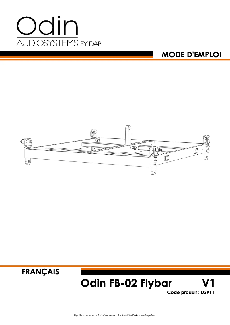 Image de la première page du manuel de l'appareil Odin FB-02