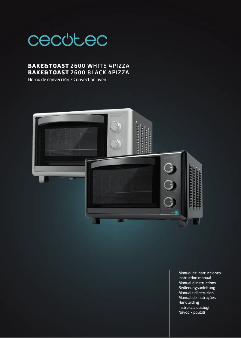 Page 1 de la notice Manuel utilisateur Cecotec Bake&Toast 2600