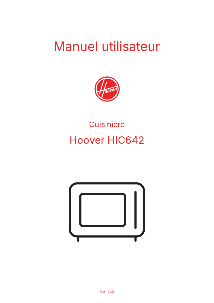 Image de la première page du manuel de l'appareil HIC642