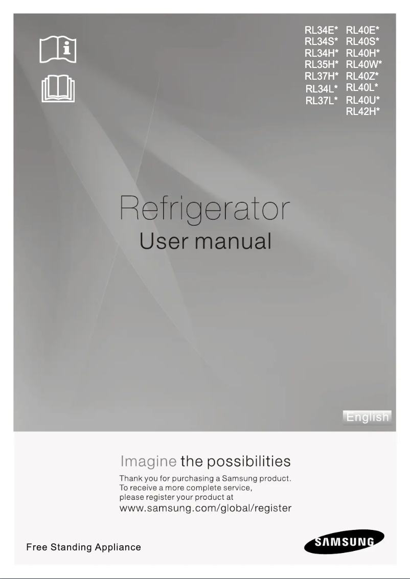 Page n°1 - Manuel utilisateur Samsung RL37HCTC