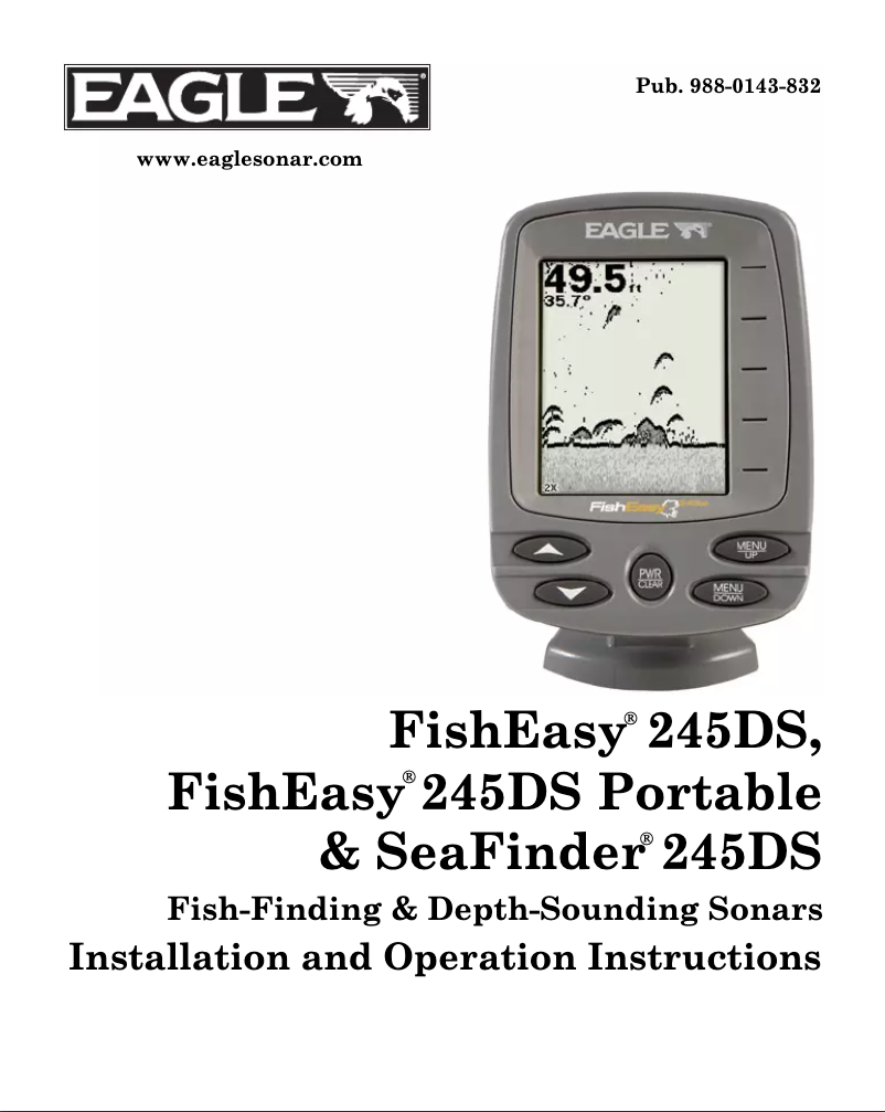 Image de la première page du manuel de l'appareil FishEasy 245 DS