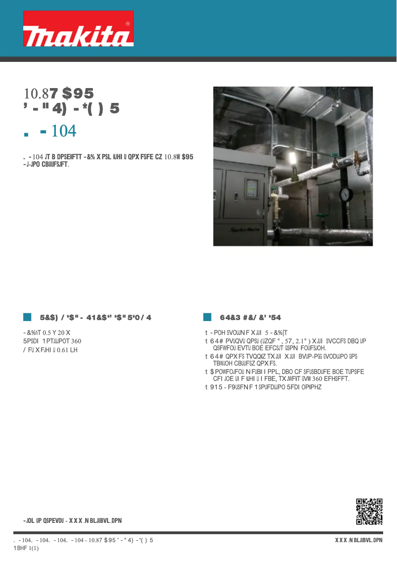 Page n°1 - Fiche technique Makita ML104