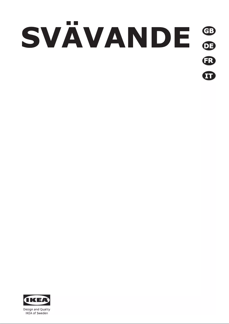 Page 1 de la notice Mode d'emploi Ikea SVAVANDE